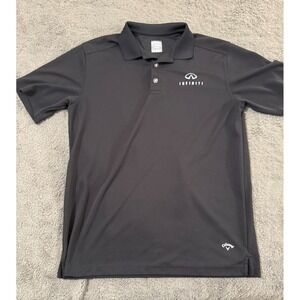 Infiniti Cars Callaway Golf Shirt Mens M Black Opti-Dri Performance 2 Button